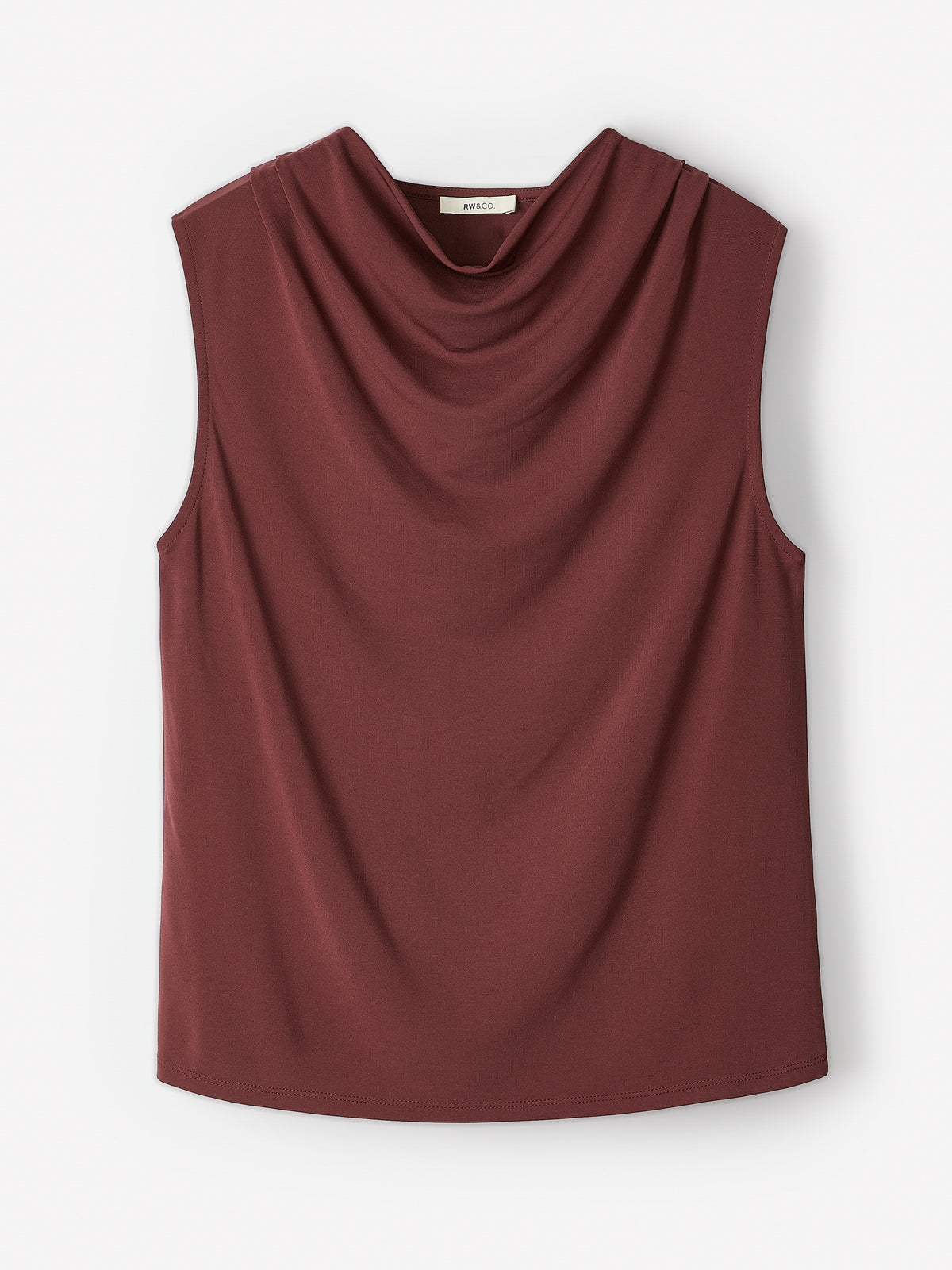 Sleeveless Top with Cowl Neckline