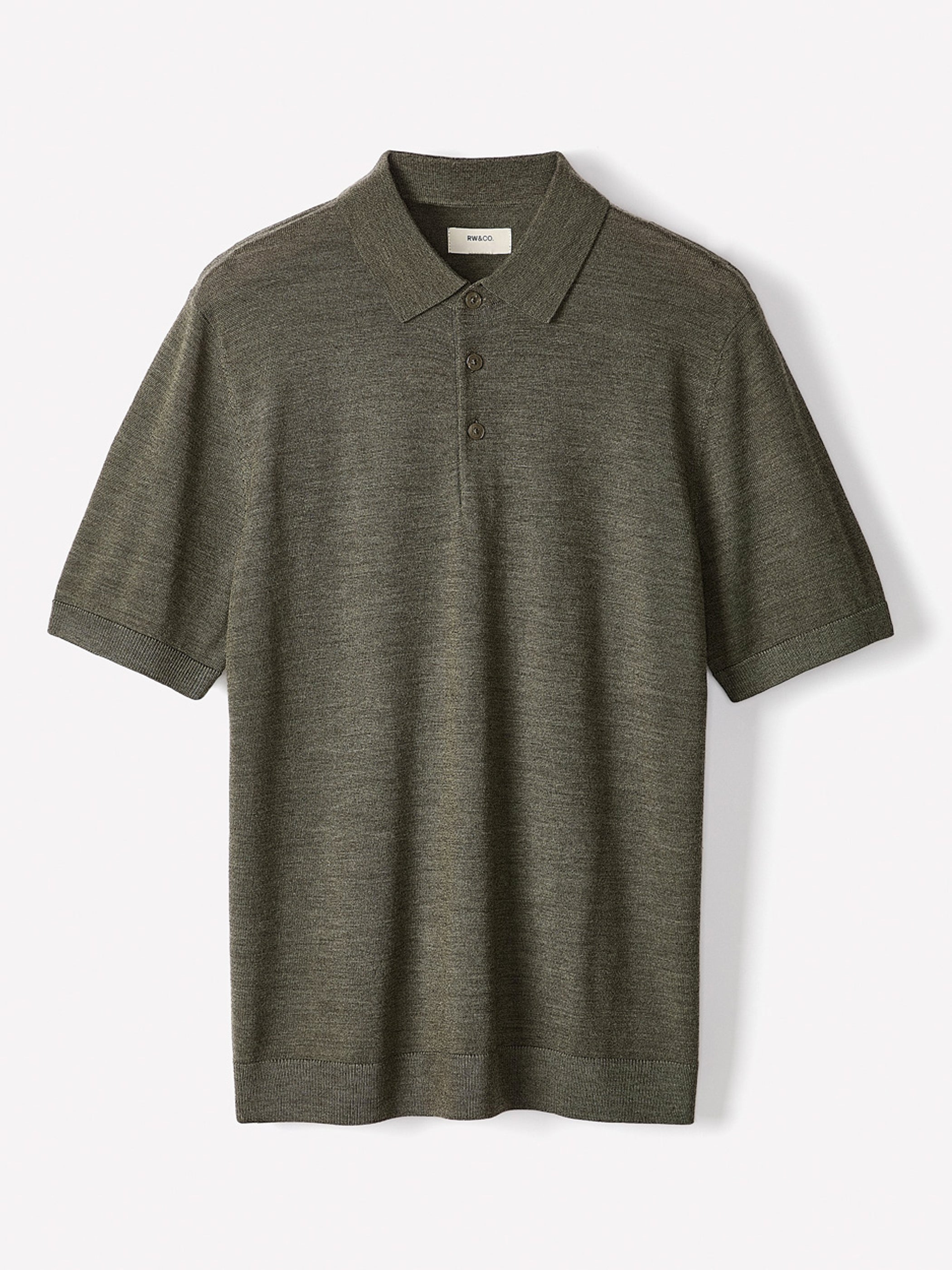 Polo en Laine Mérinos à Manches Courtes