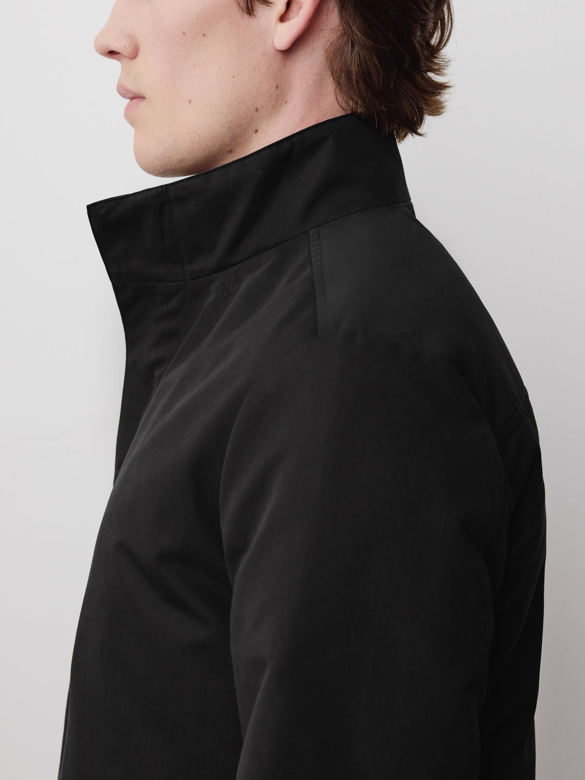 Woven Cotton Blend Mens Outerwear Jacket