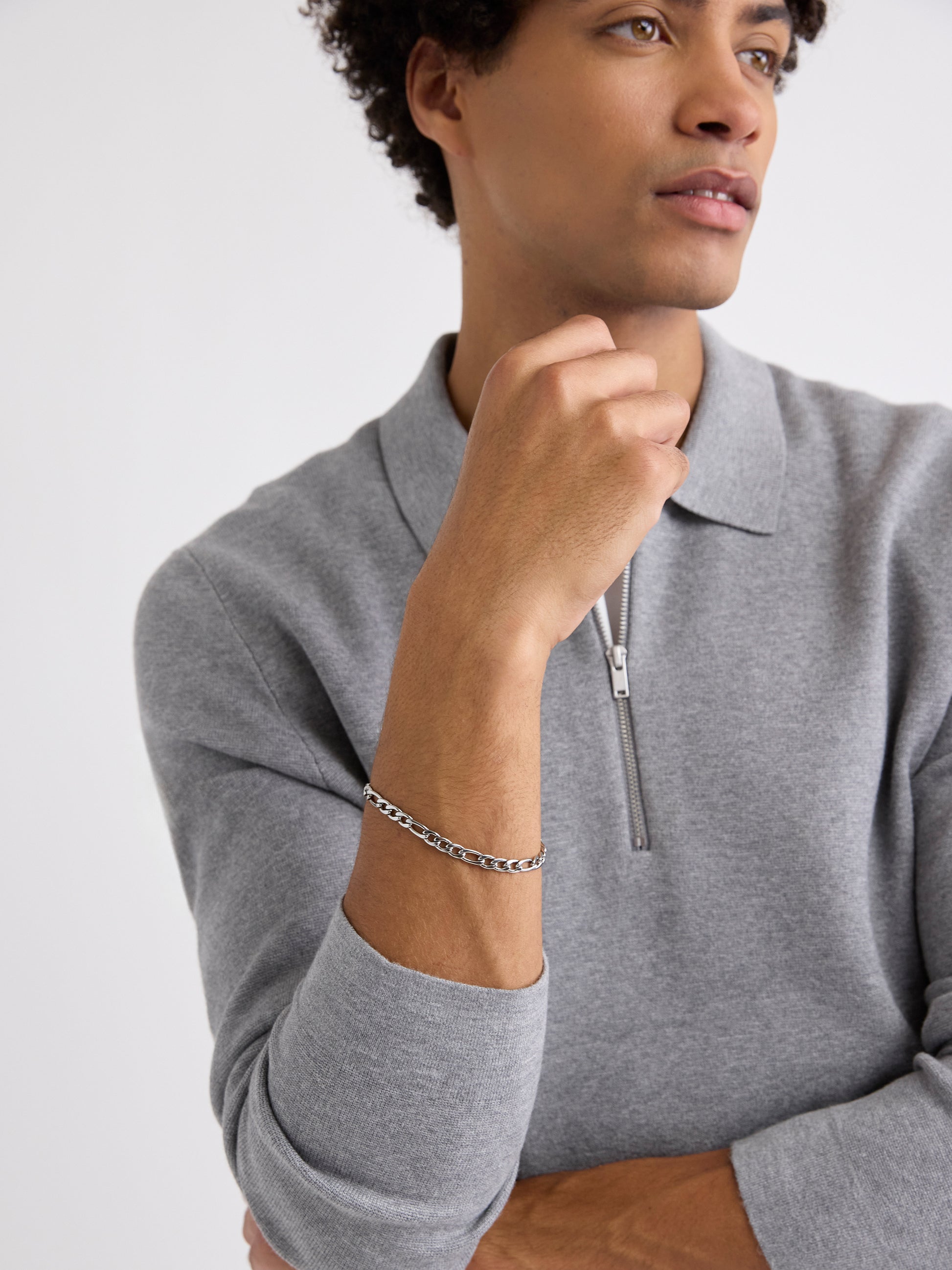 Stainless Steel Figaro Bracelet