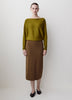 Off Shoulder Knit Sweater 100% Merino Wool