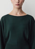 Knit Batwing Sleeve Flare Midi Dress