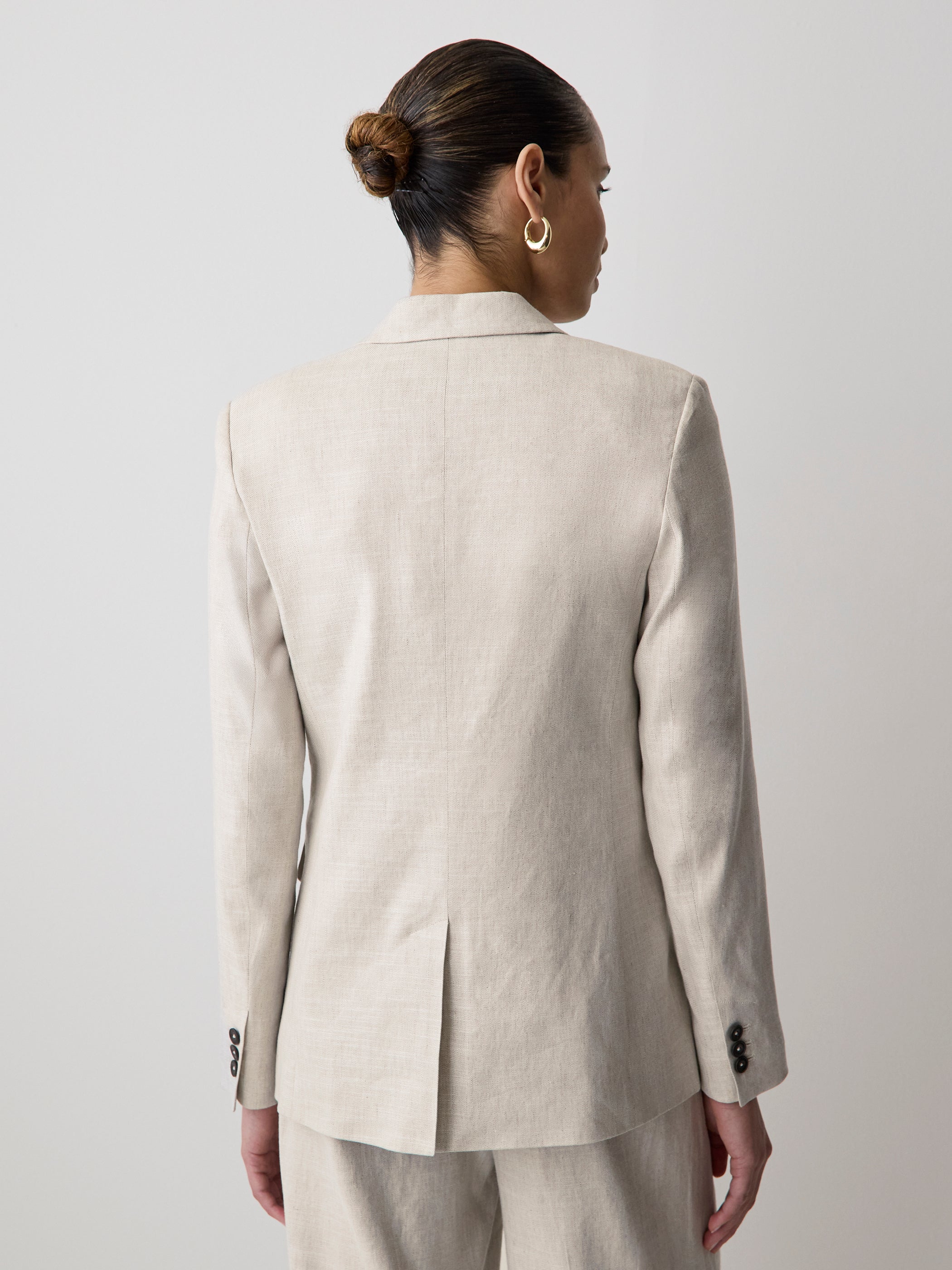 Linen-Blend Blazer