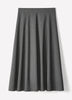 Woven High Rise Maxi Flared Skirt