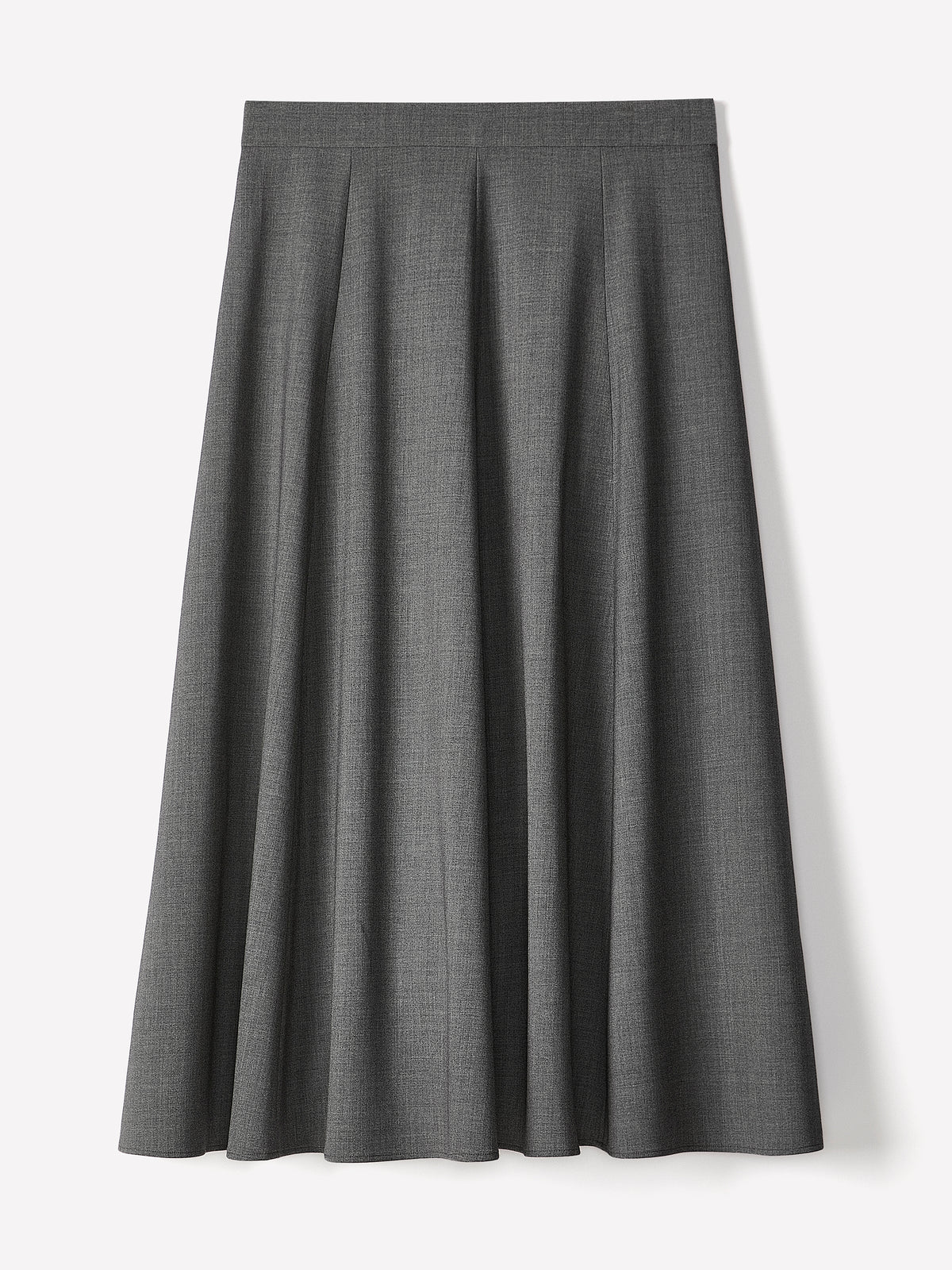 Woven High Rise Maxi Flared Skirt