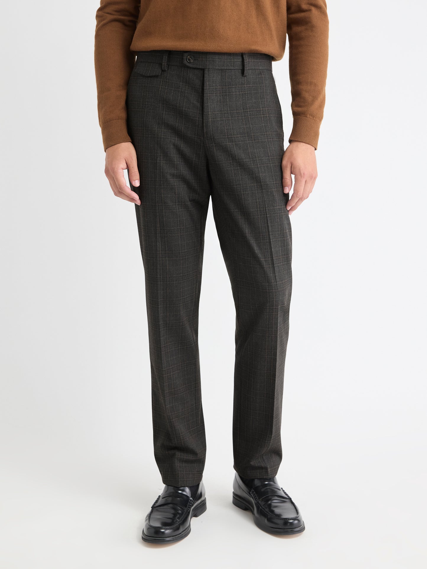 Pantalon Prince-de-Galles à Coupe Étroite