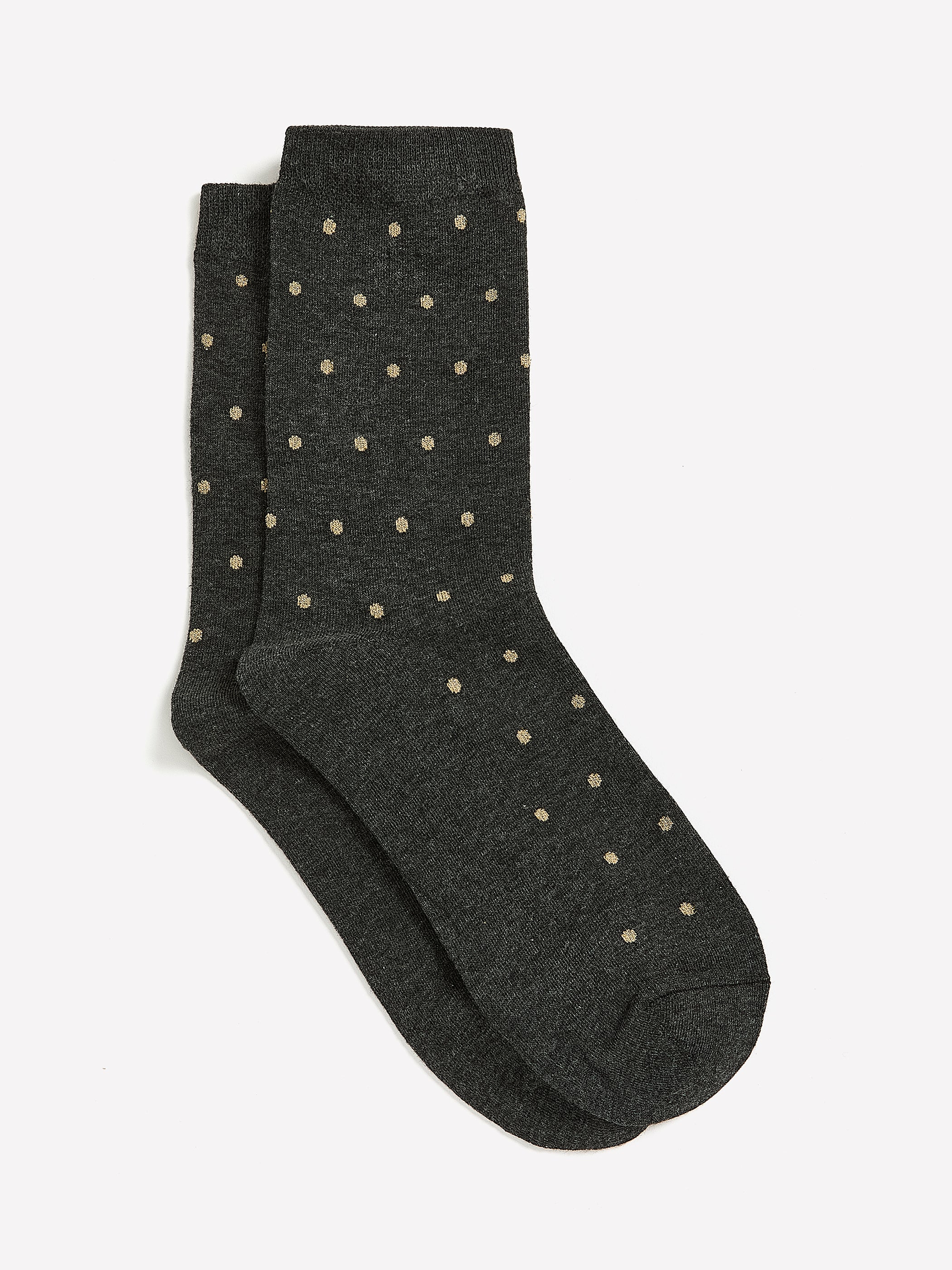 Dotted Crew Socks with Metallic Fibres