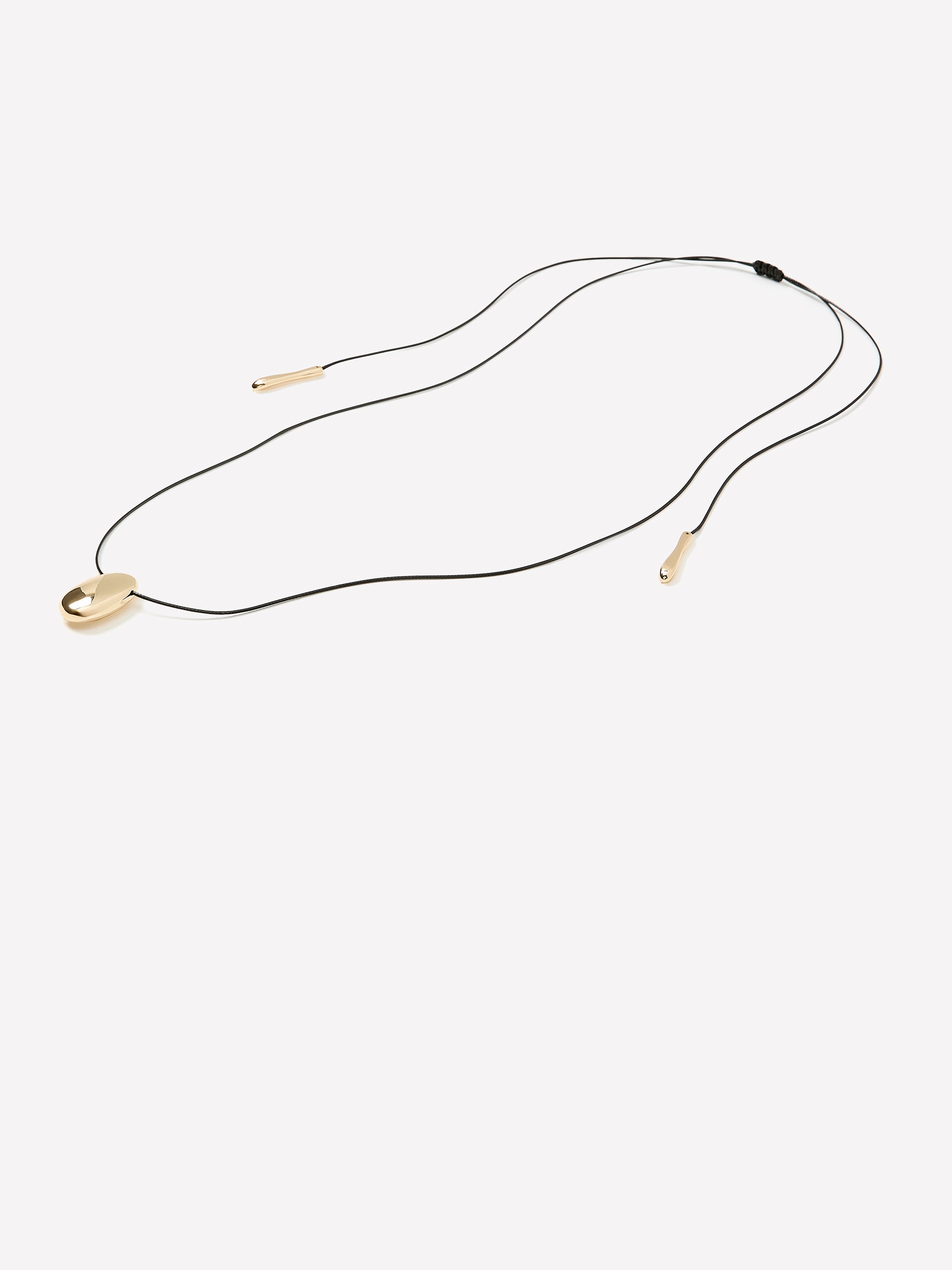 Collier en Corde à Pendentif à Forme Organique