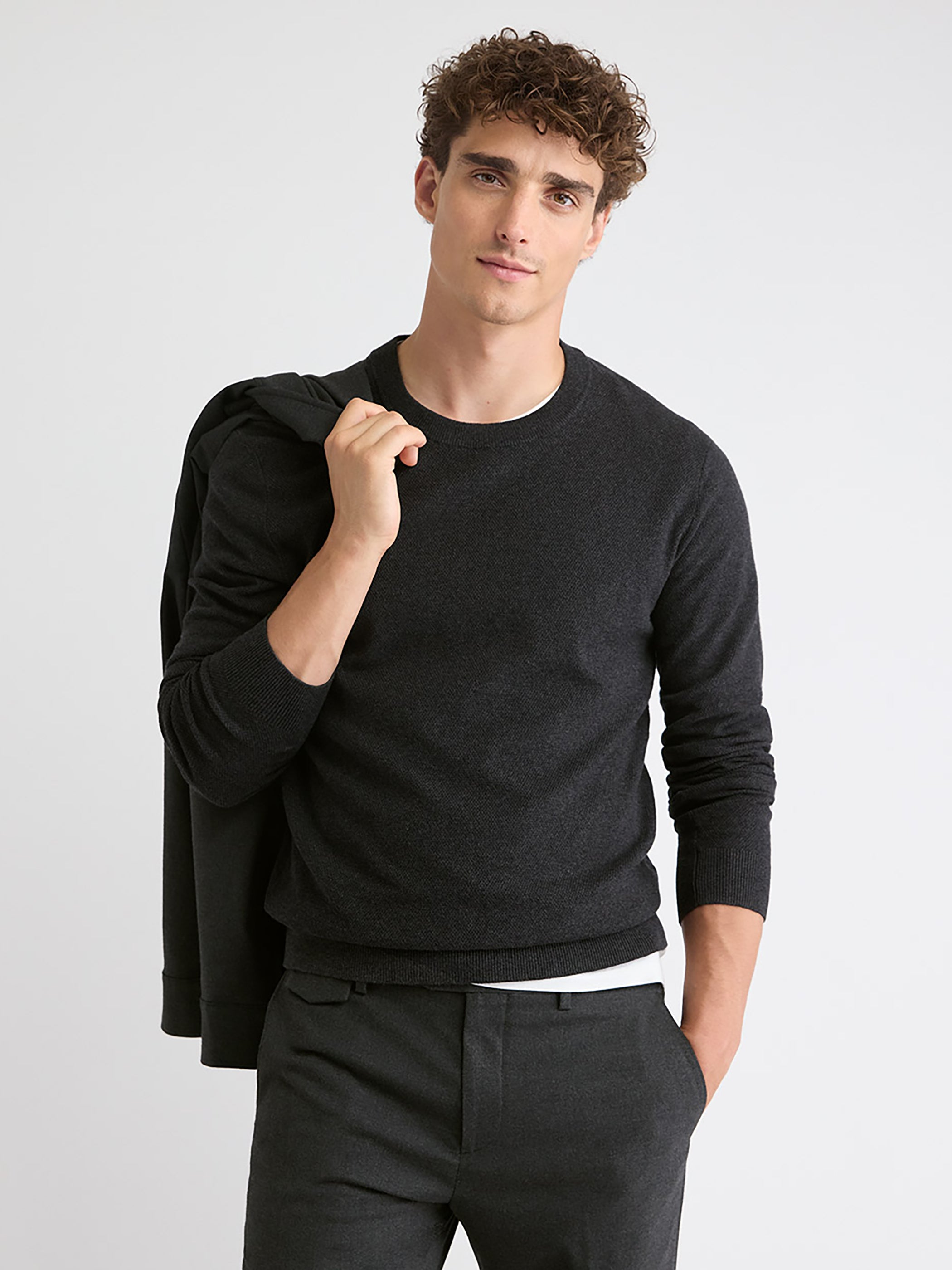 Long-Sleeve Crew-Neck Sweater