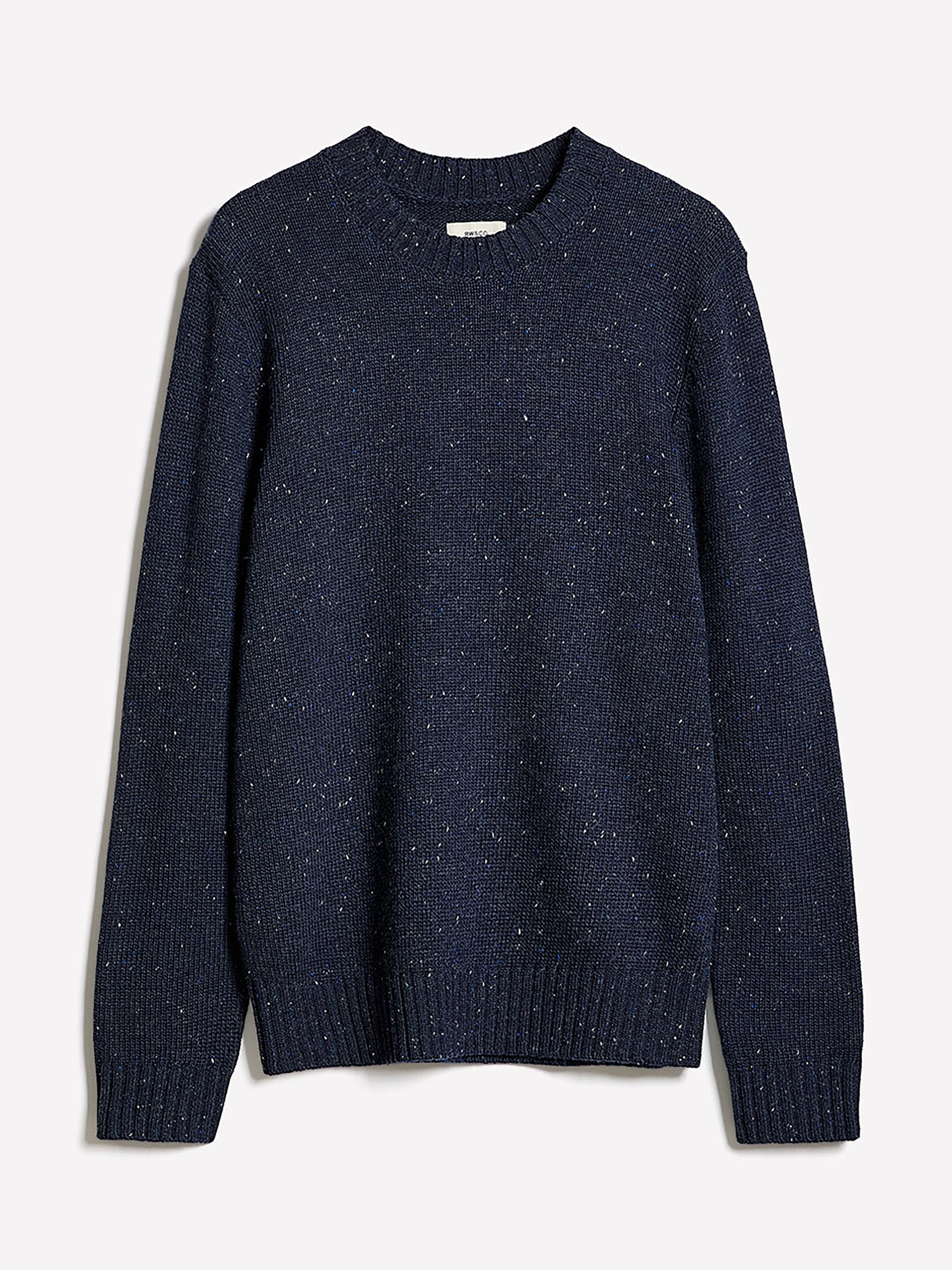 Long-Sleeve Crew-Neck Sweater with Neps