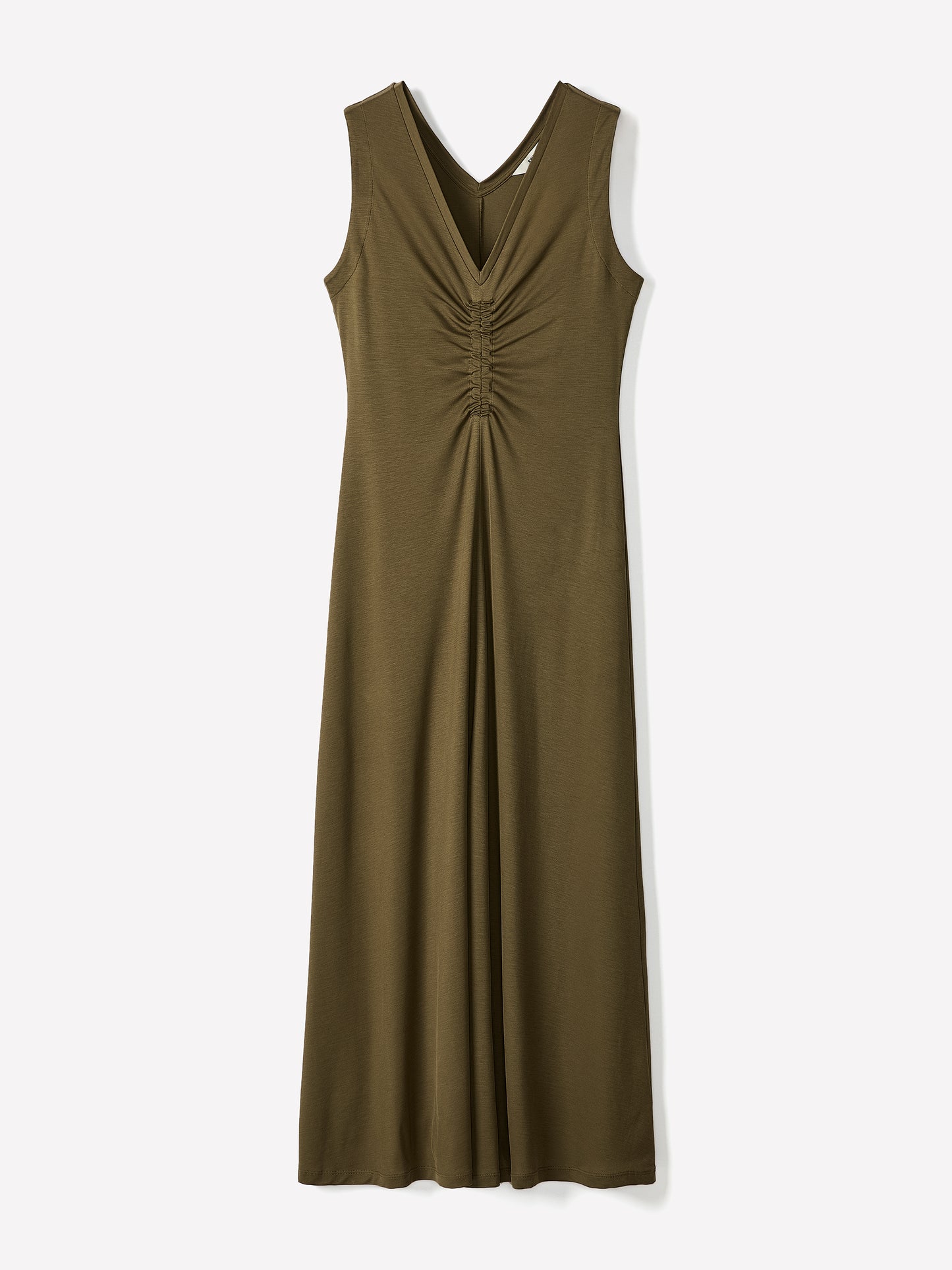 Midi Knit Dress V-Neck Jersey Lyocell