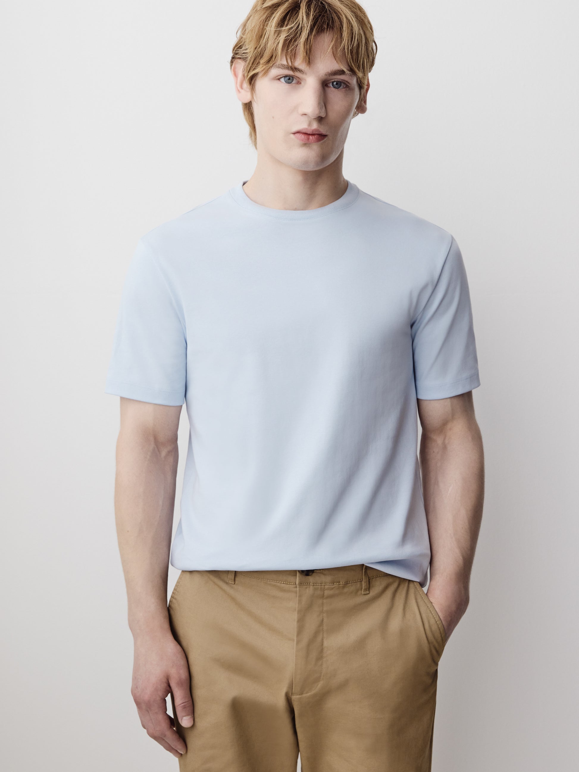 Solid Short-Sleeve Crew-Neck Tee