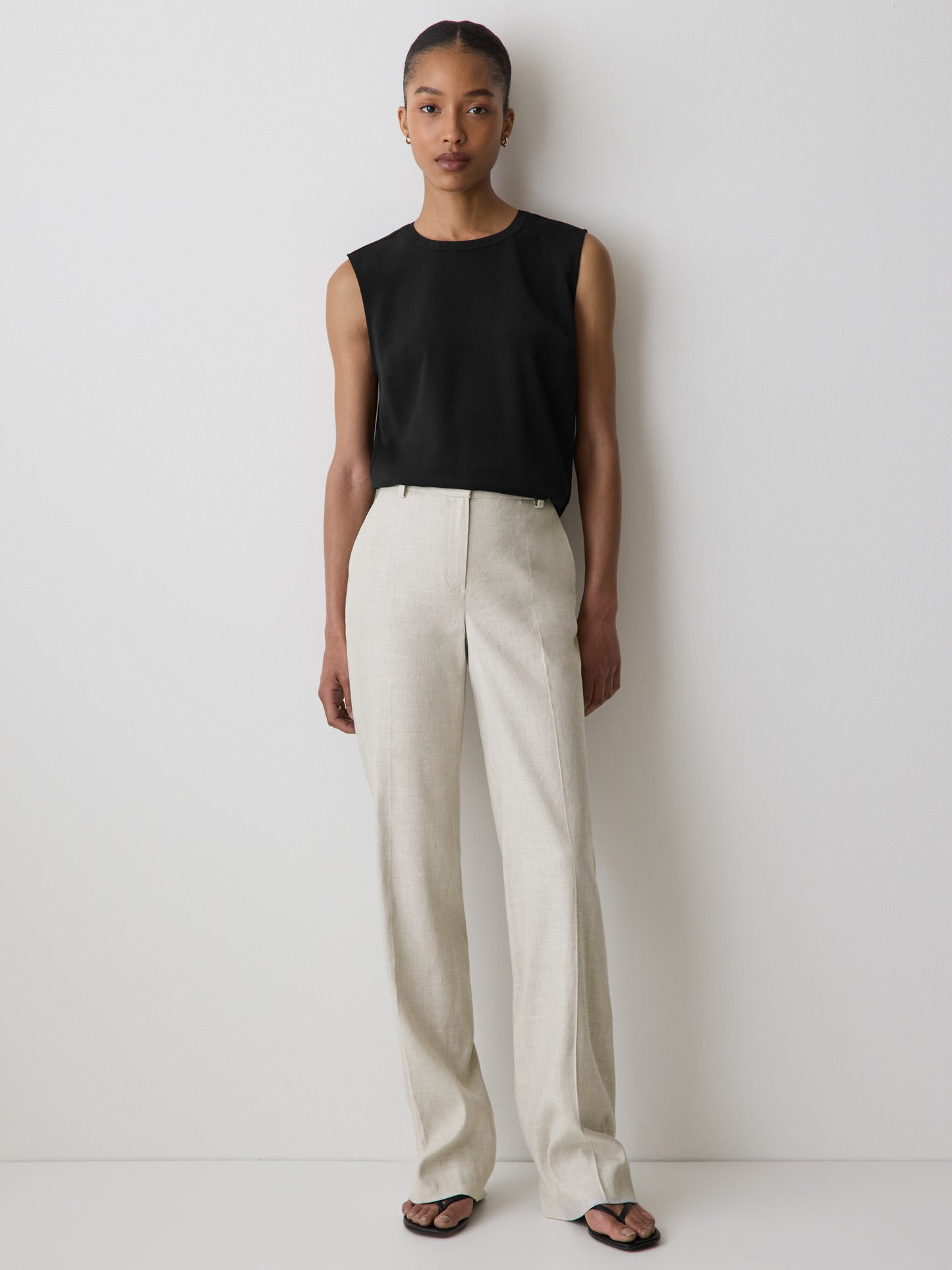 Crew-Neck Satin Cami