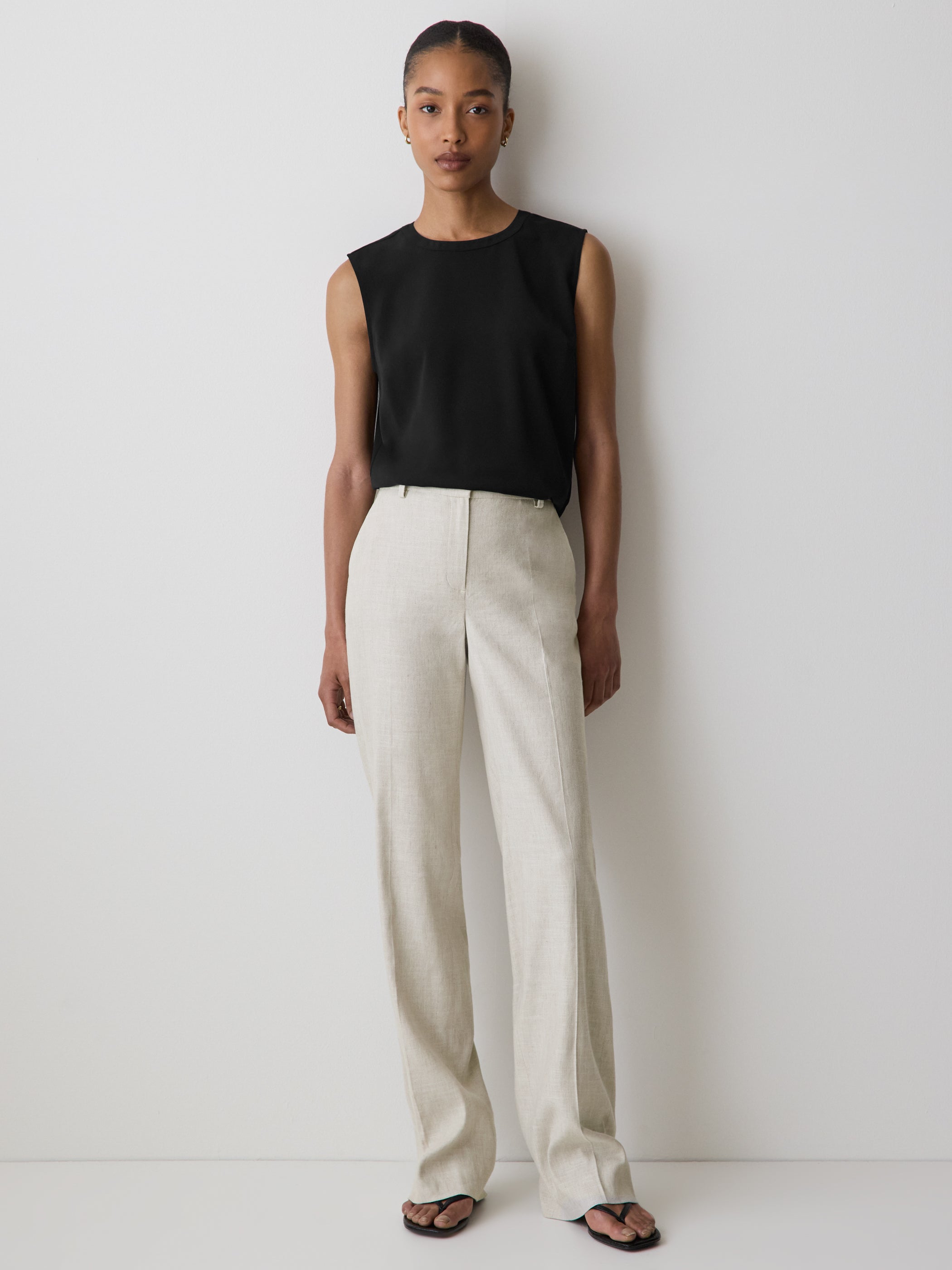 Crew-Neck Satin Cami