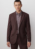 Slim Fit Woven Blazer in Burgundy