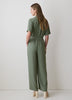 Short-Sleeve Wide-Leg Jumpsuit