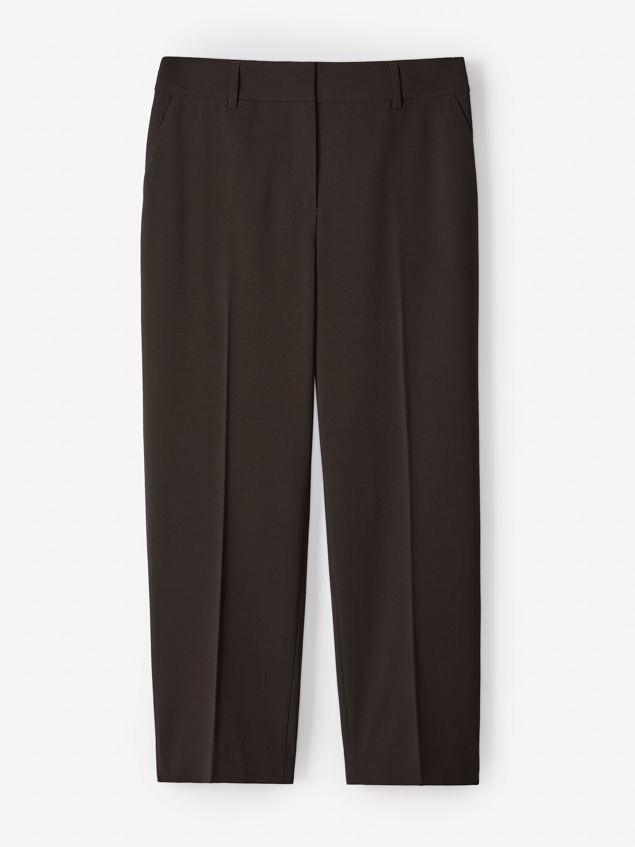Mid-Rise Straight-Leg Cropped Pant