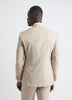 Veston de Complet Beige à Coupe Étroite