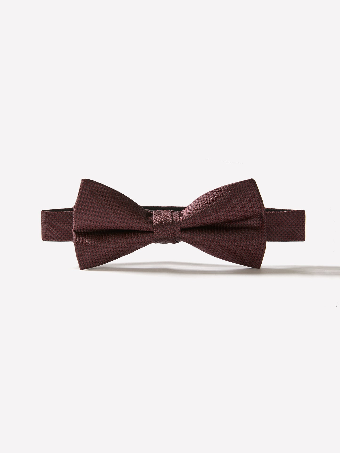 Woven Silk Bow Tie Burgundy