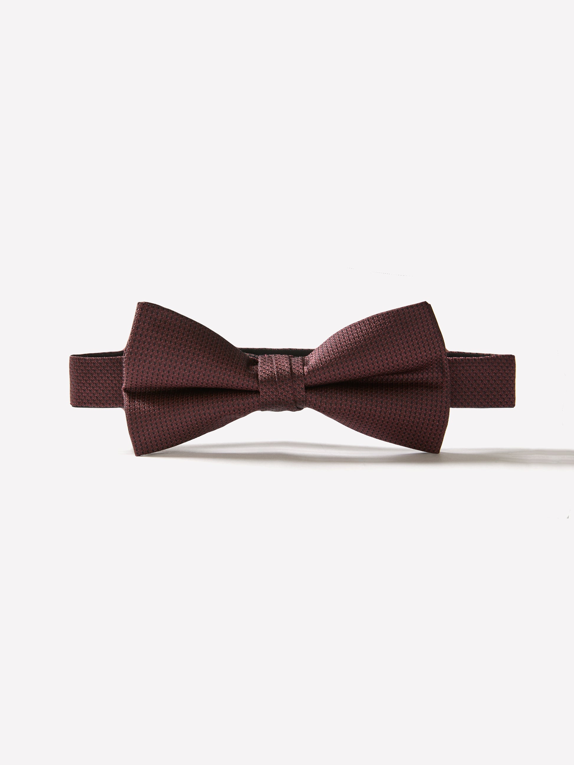 Woven Silk Bow Tie Burgundy