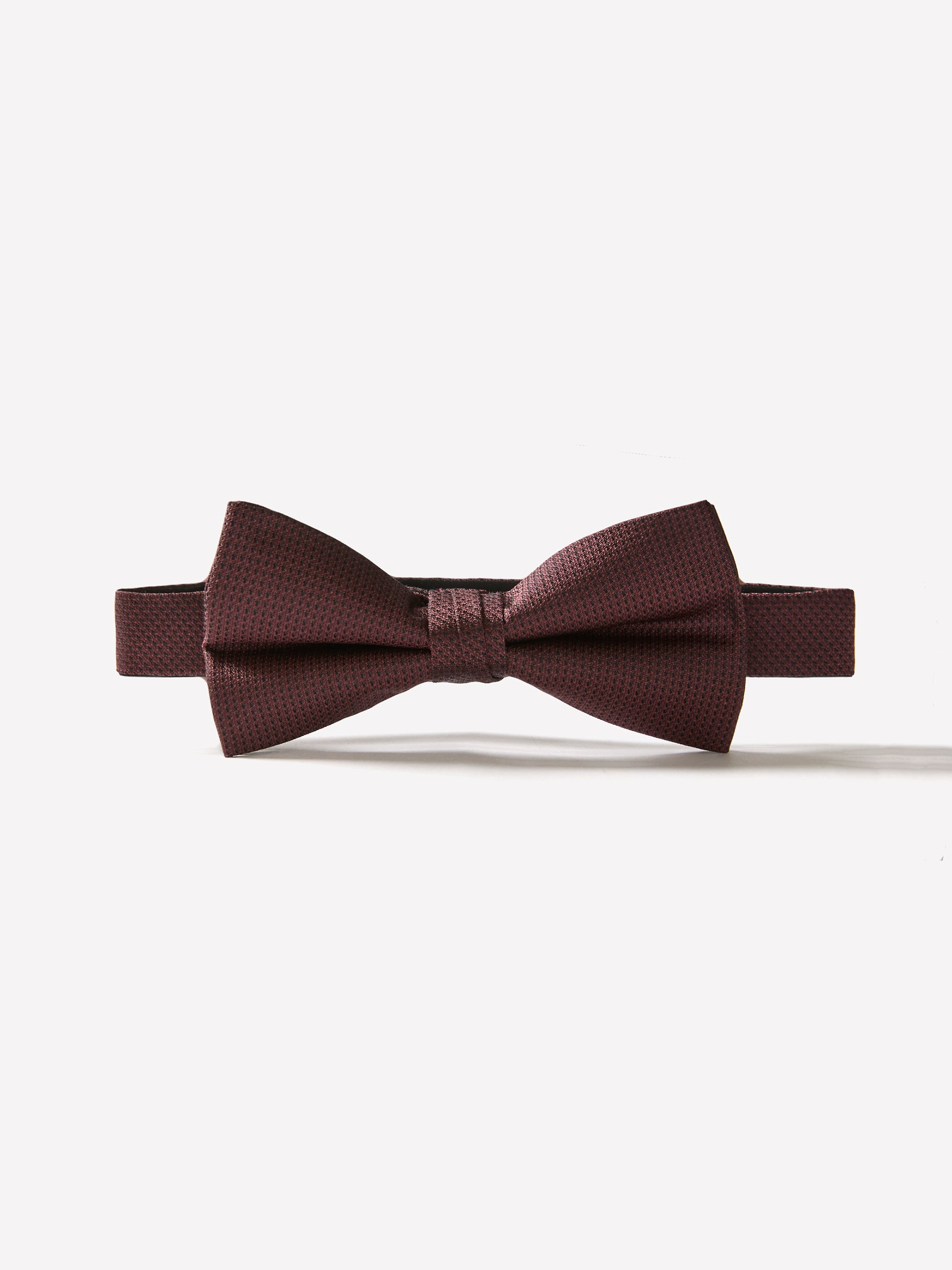Woven Silk Bow Tie Burgundy