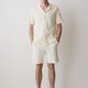 Mens Knit Textured Cotton Blend Shorts