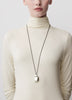 Long Cord Necklace With Sculptural Pendant