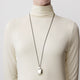 Long Cord Necklace With Sculptural Pendant