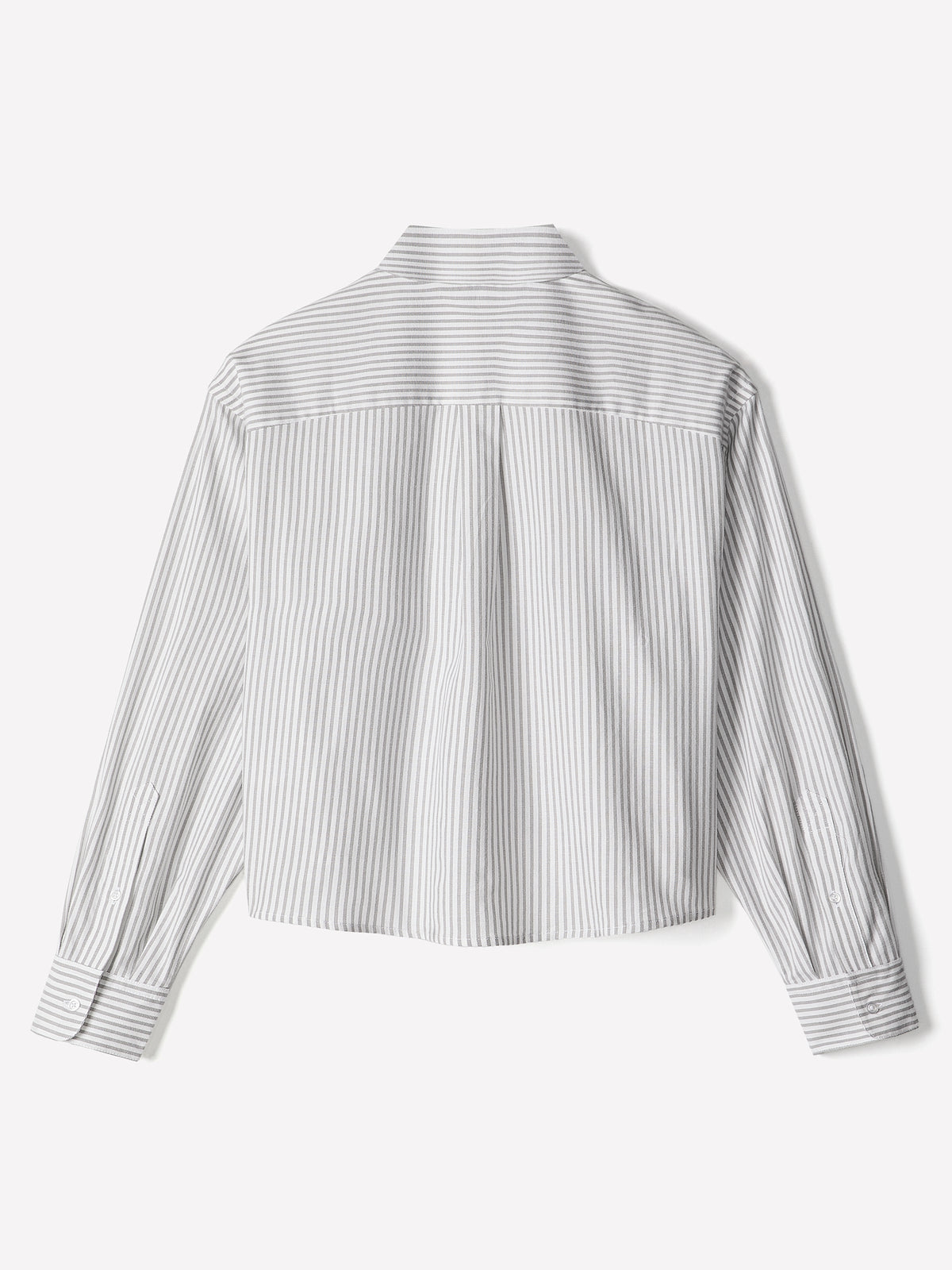 Striped Cropped Oxford Shirt