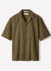 Short-Sleeve Camp-Collar Shirt with Embroidered Details