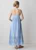 Sleeveless Sweetheart Maxi Dress with Eyelets