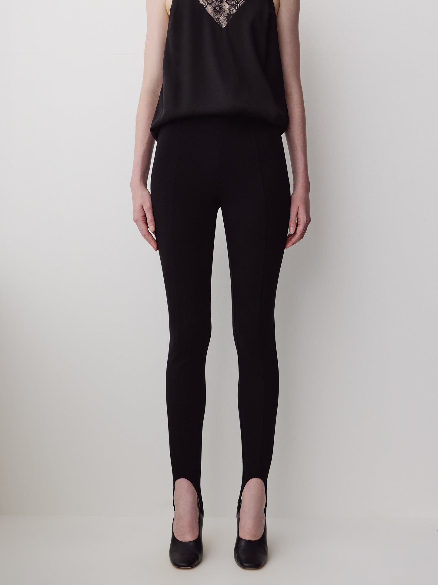 Stirrup Legging High Rise Stretch Viscose Blend