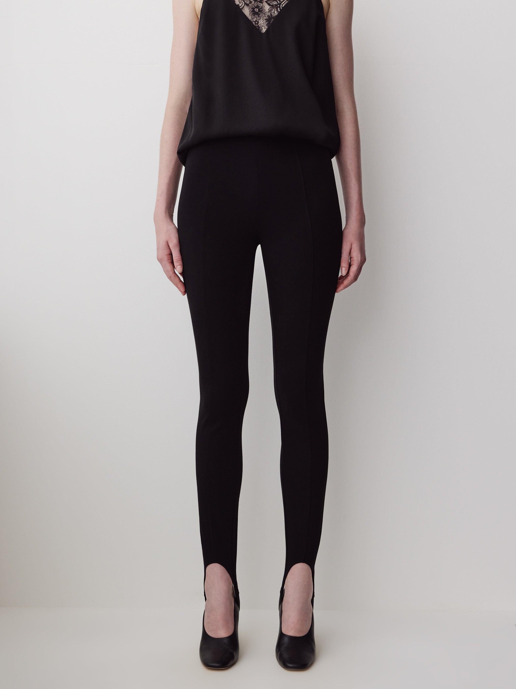 Stirrup Legging High Rise Stretch Viscose Blend