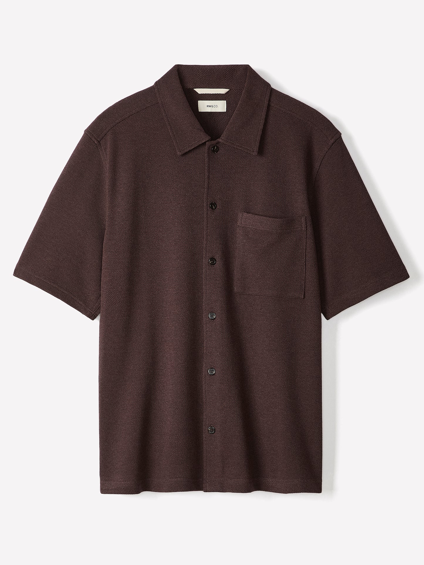 Men's Knit Short Sleeve Shirt Cotton Blend