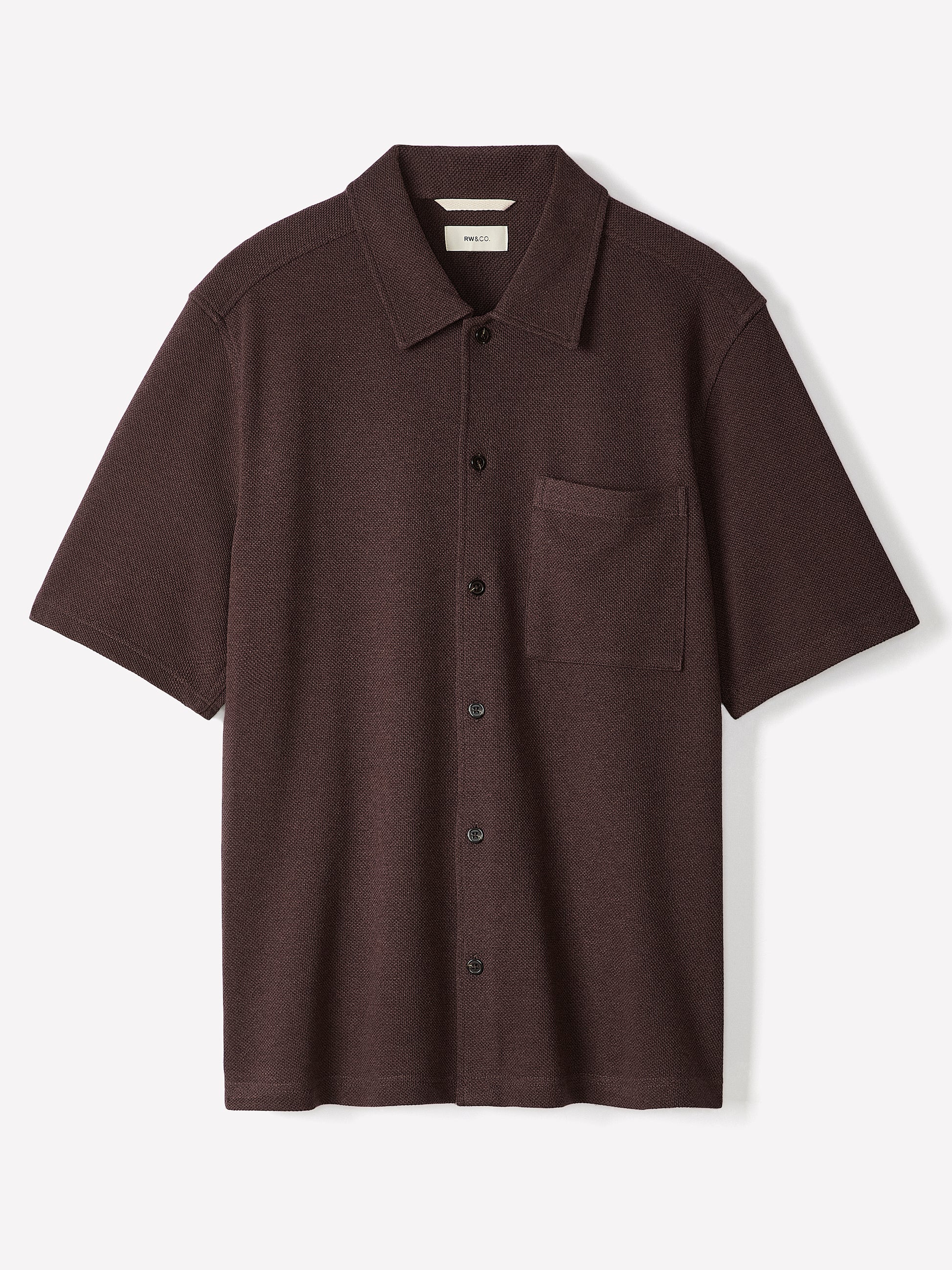 Men's Knit Short Sleeve Shirt Cotton Blend