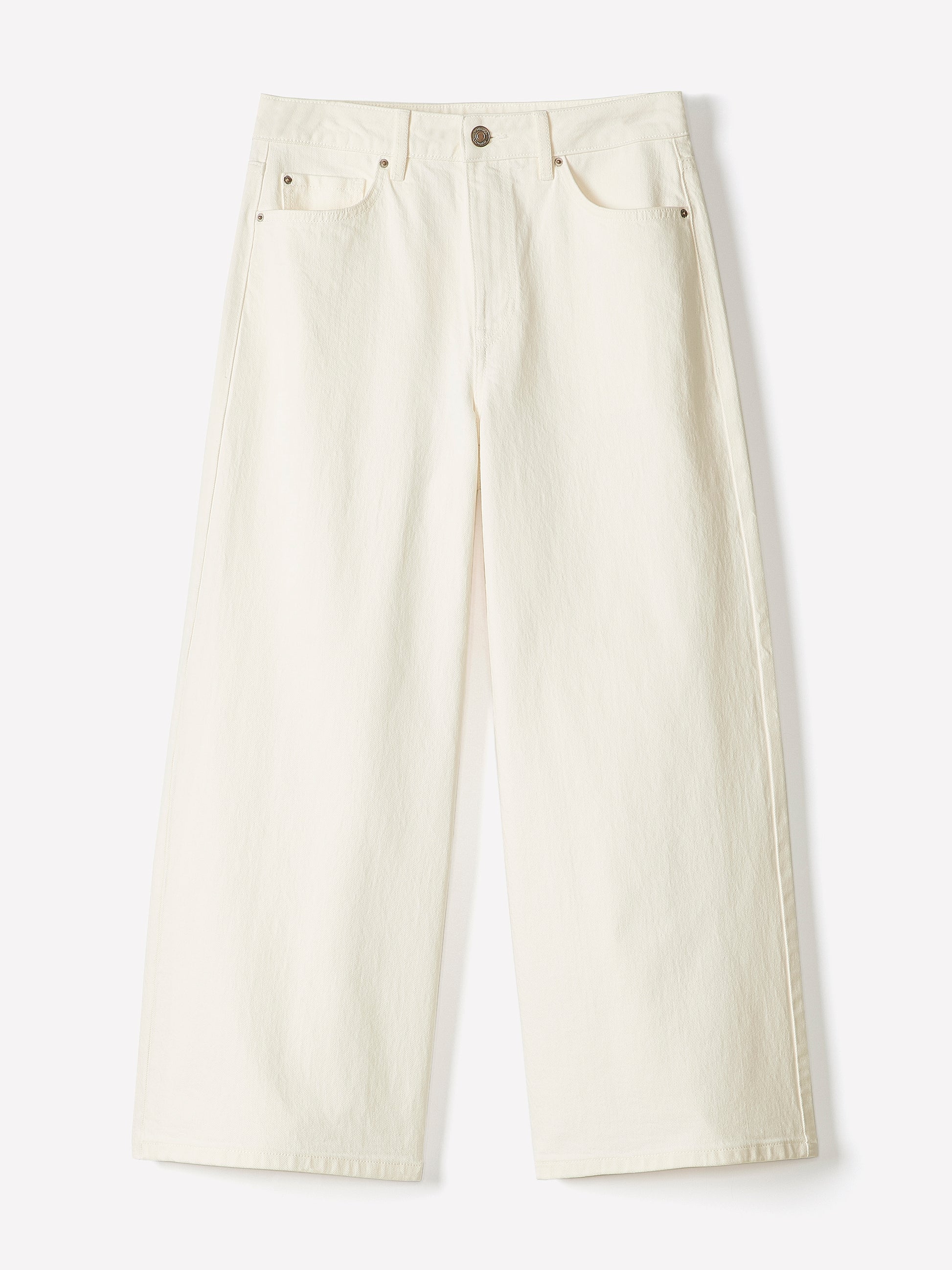 High-Rise Wide-Leg Cropped Jeans