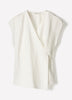 Extended-Sleeve Wrap Blouse