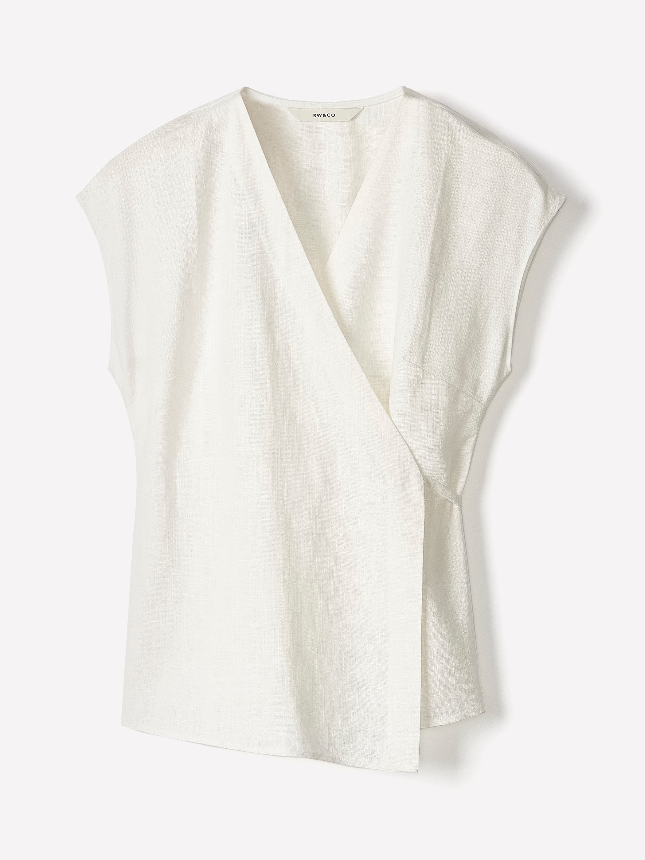 Extended-Sleeve Wrap Blouse