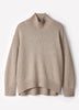 Long-Sleeve Mock-Neck Merino-Blend Sweater