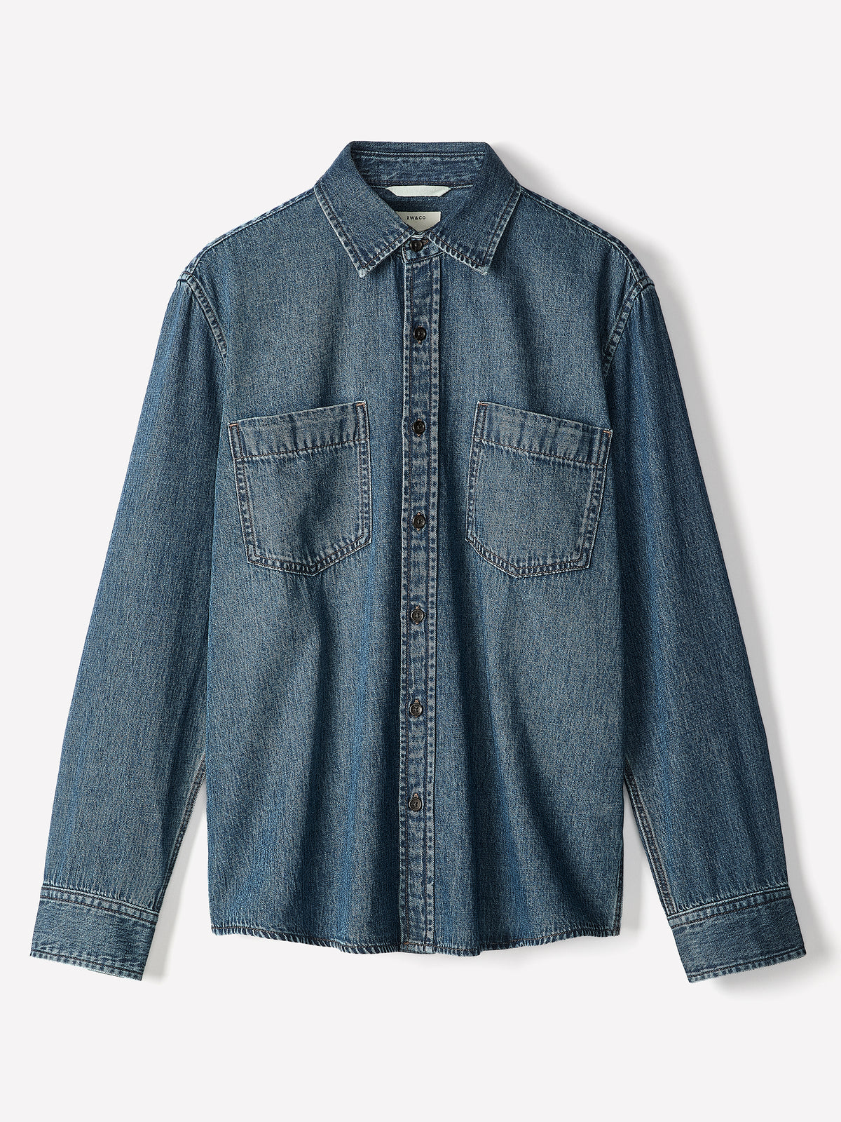 Tailored Cotton Denim Shirt Long Sleeve