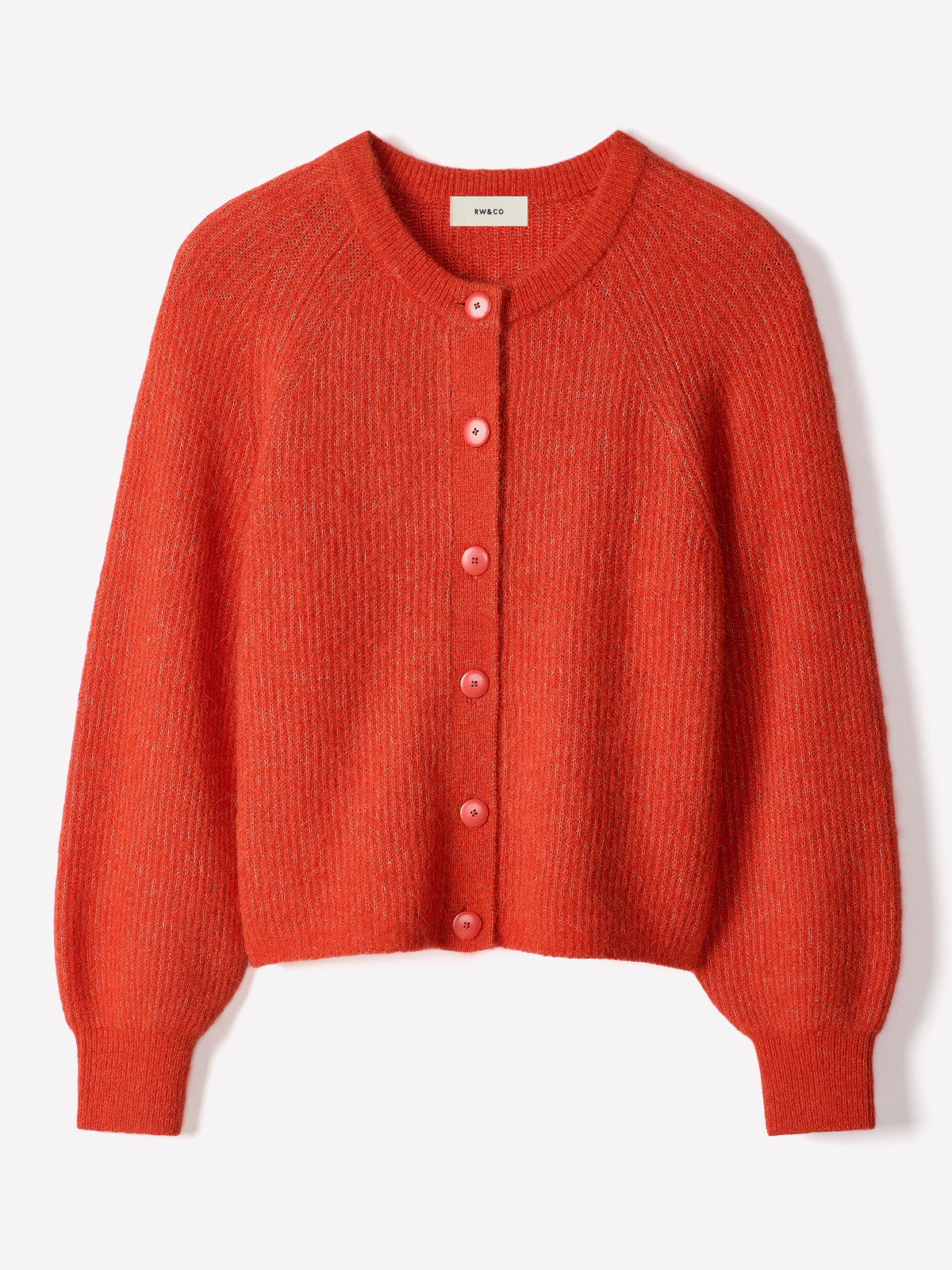 Wool-Blend Long-Sleeve Crew-Neck Cardigan