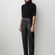 High-Rise Tapered-Leg Faux-Leather Pant