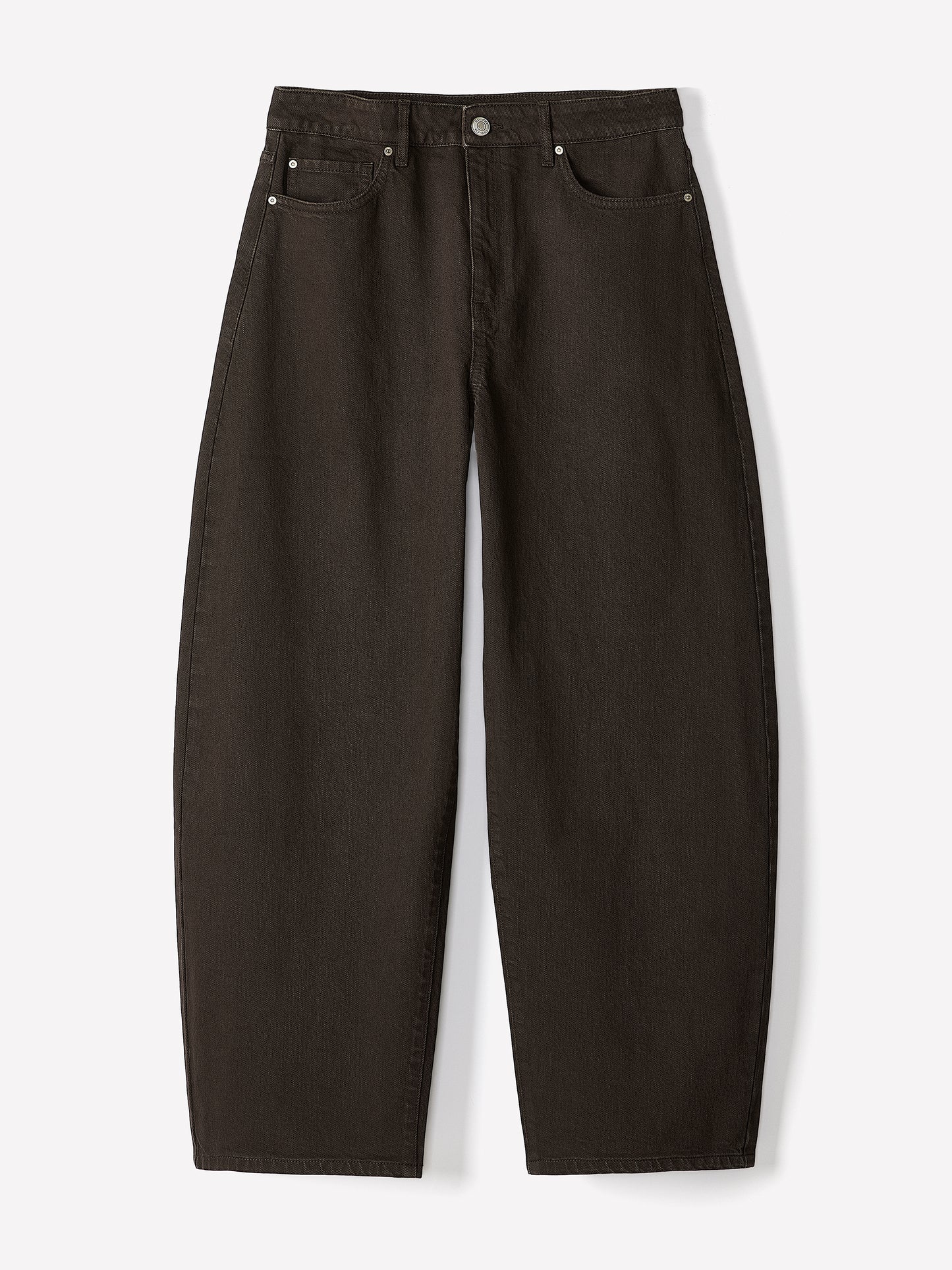 Jeans à Taille Haute et Jambe Ballon