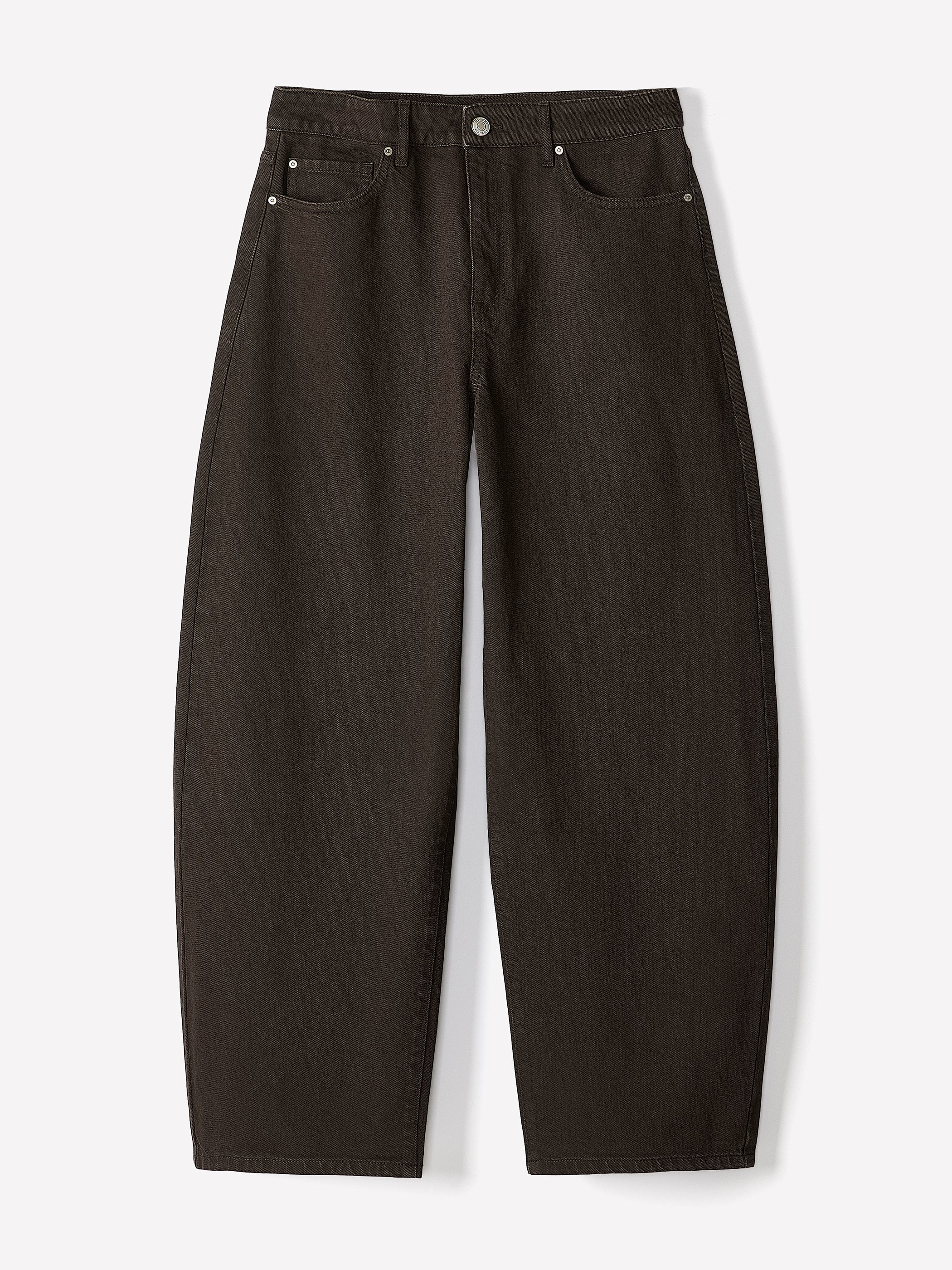 High-Rise Barrel Jeans