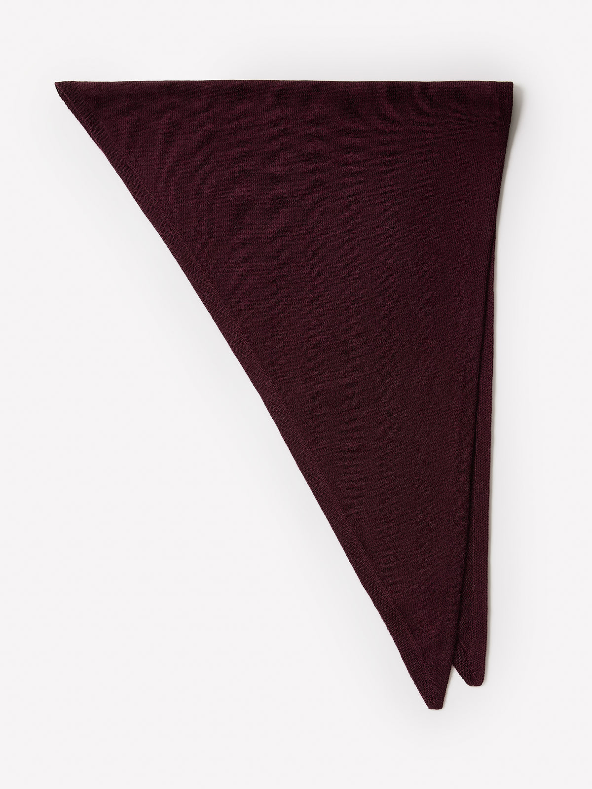 Knit Scarf Mercerized Merino Wool Triangle Neckerchief