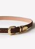 Leather Belt With Metal Loop