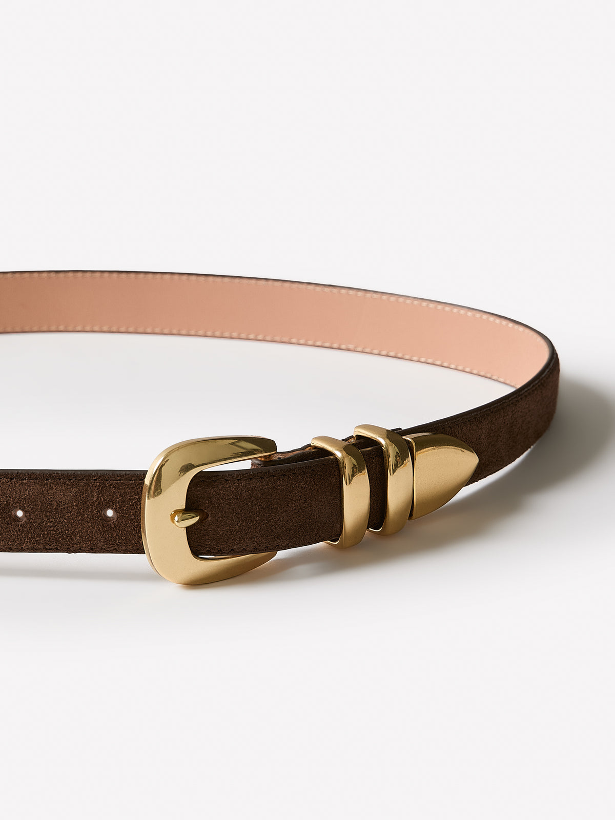 Leather Belt With Metal Loop