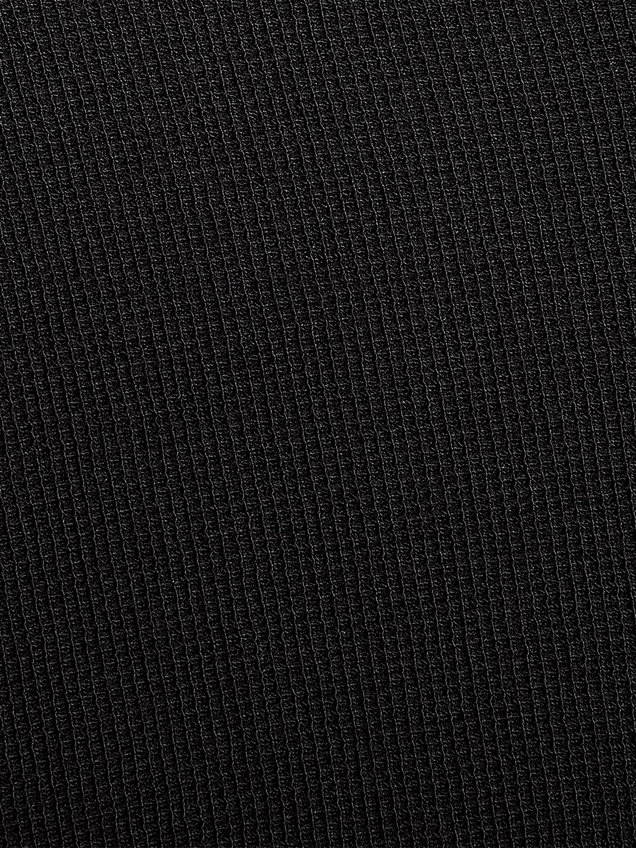 T-Shirt Gaufré à Manches Longues et Col Rond