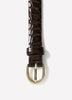 Leather Belt with Croco Texture