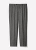 Tapered Pleated Tweed City Pants